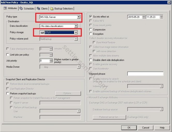 How to configure a NetBackup policy to protect Microsoft SQL databases ...