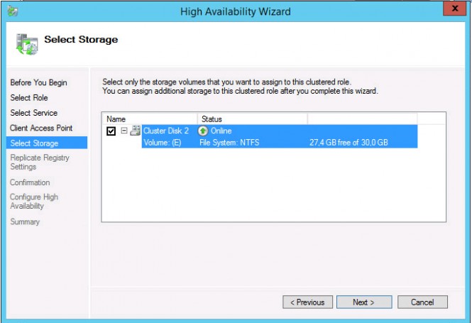 Highest available. Selector Wizard. Failover Cluster how start open the New share Wizard.